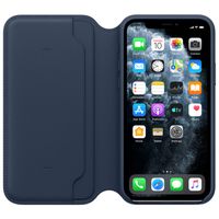 Apple Étui de télephone portefeuille Leather Folio Apple iPhone 11 Pro - Deep Sea Blue