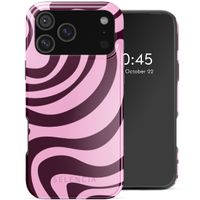Selencia Coque arrière Vivid avec MagSafe Apple iPhone 18 Pro / 17 Pro - Wavy Swirl Pink Plum