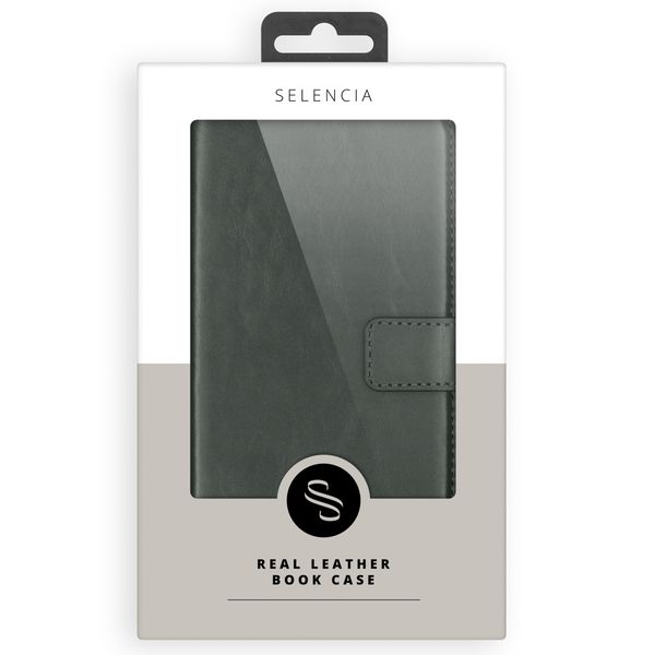 Selencia Étui portefeuille en cuir véritable Samsung Galaxy S21 - Vert