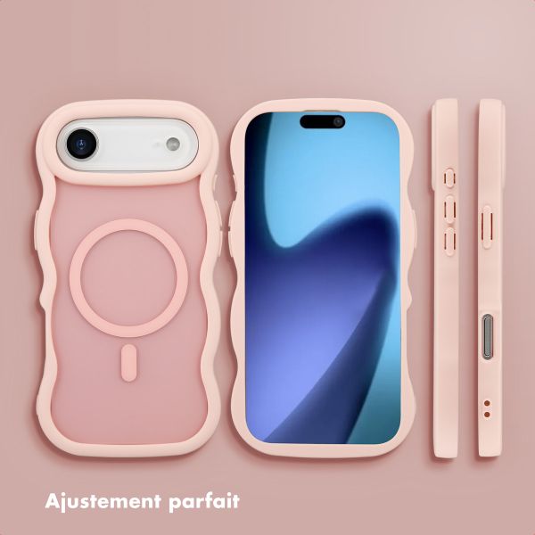 Selencia Coque arrière Wavy avec MagSafe Apple iPhone Air - Soft Pink