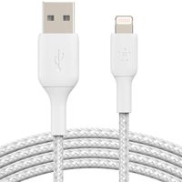 Belkin Câble Lightning vers USB-A tressé BoostCharge Pro - 3 mètres - Blanc