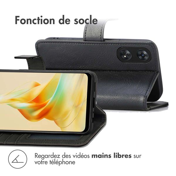 imoshion Étui de télephone portefeuille de luxe Oppo Reno 8 T (4G) - Noir