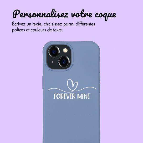 Coque Color MagSafe avec cordon amovible et photo et/ou texte personnalisés Apple iPhone 15 - Petit cœur orné