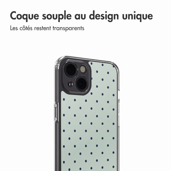 imoshion Coque Design Apple iPhone 13 - Polka Dot Mintgroen