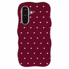 Selencia Coque arrière Vivid Wavy avec MagSafe Samsung Galaxy A57 (5G) - Happy Dots Burgundy