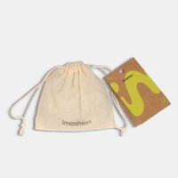 imoshion Cordon rétractable avec mousqueton et patch pour téléphone - Cordon de téléphone anti-vol - Orange