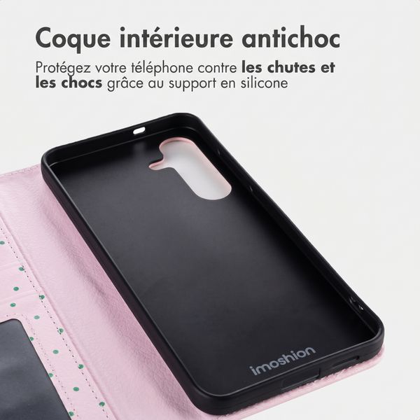imoshion Étui de télephone portefeuille Design Samsung Galaxy S25 FE - Happy Dots