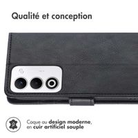imoshion Étui de télephone portefeuille de luxe Oppo A5 5G (2025) - Noir