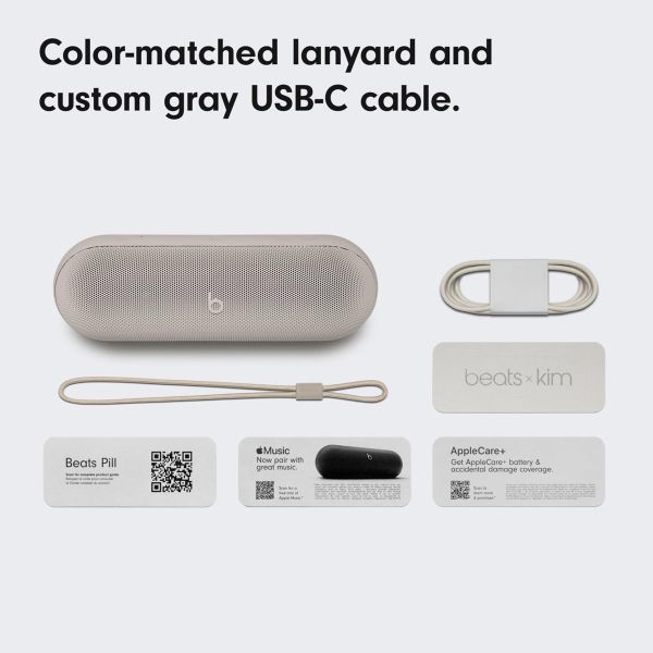 Beats Enceinte Bluetooth sans fil Pill x Kim Kardashian - Light Gray