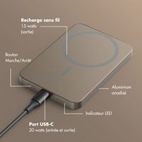 Selencia Powerbank Vivid 5 000 mAh - MagSafe et Qi - Desert Gold / Country Moo'd