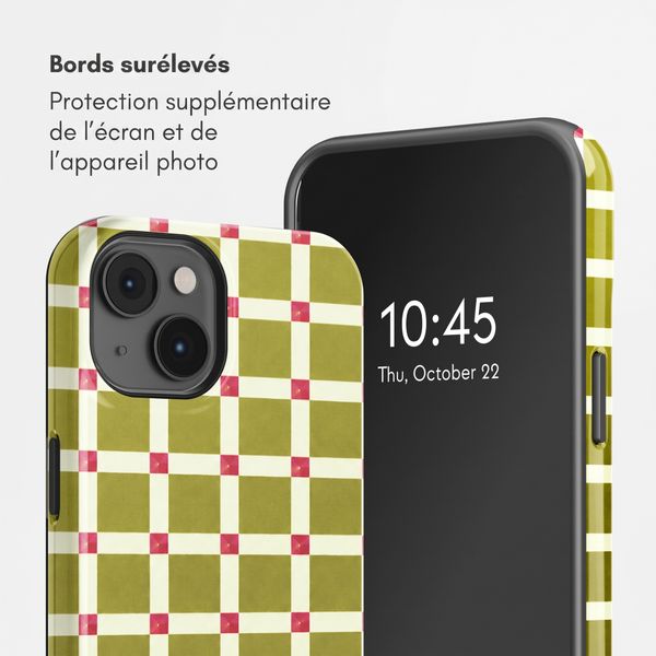 Selencia Coque arrière Vivid Apple iPhone 14 - Check This Olive