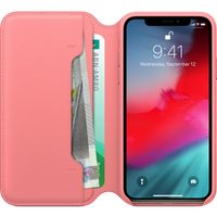 Apple Étui de télephone portefeuille Leather Folio Apple iPhone X / Xs - Peony Pink