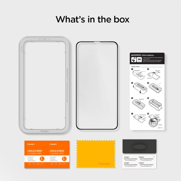 Spigen Protection d'écran en verre trempé AlignMaster Full Cover Apple iPhone 11 / Xr