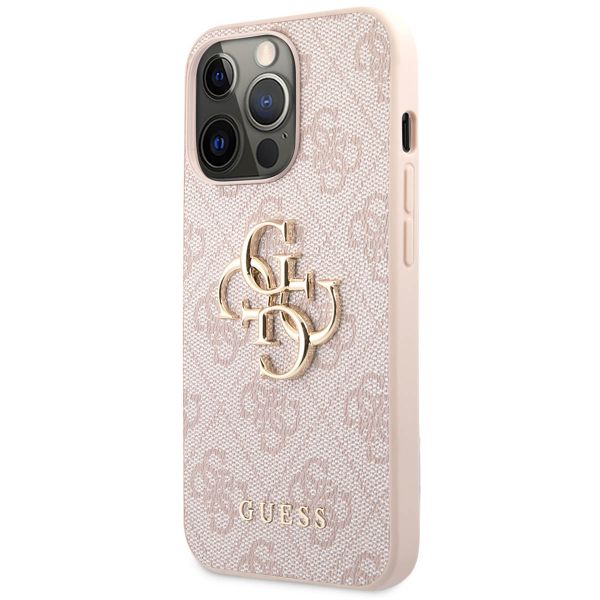 Guess Coque 4G Metal Logo Backcover Apple iPhone 13 Pro - Rose & Or