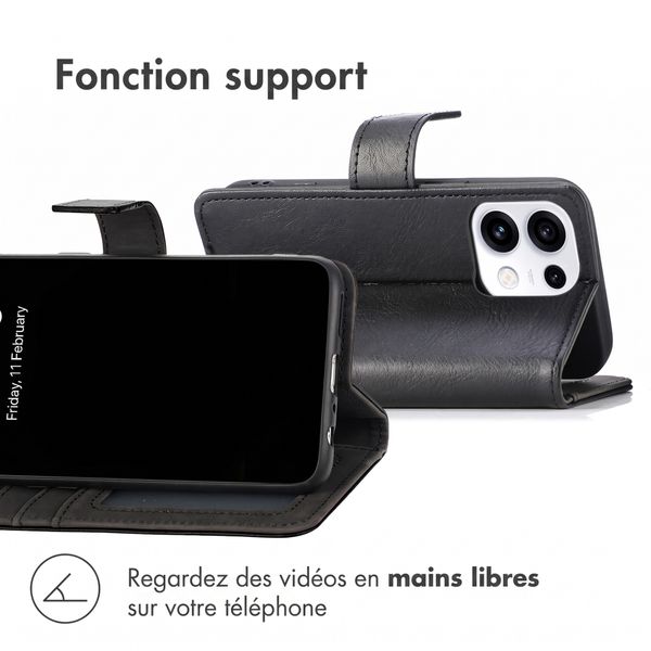imoshion Étui de télephone portefeuille de luxe Oppo Reno 16 / 16 Pro - Noir