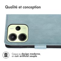 imoshion Étui de télephone portefeuille de luxe Xiaomi Redmi Note 14 (4G) - Bleu clair