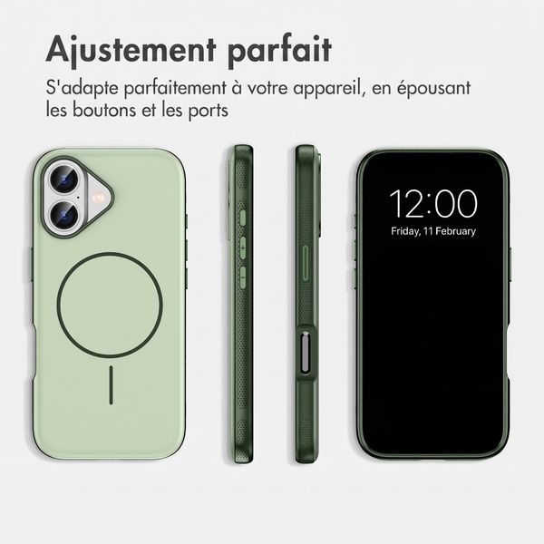 imoshion Coque arrière Color avec Thin MagSafe Ring Apple iPhone 17 - Vert foncé