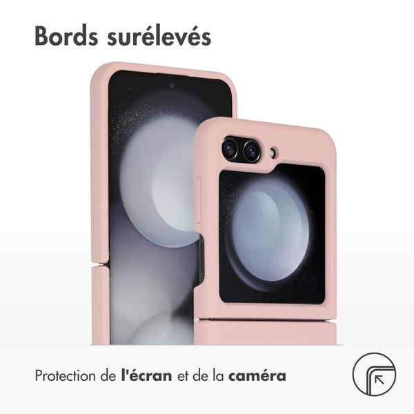 Accezz Coque Liquid Silicone Samsung Galaxy Z Flip 5 - Rose