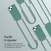 imoshion Coque de couleur avec cordon amovible Apple iPhone 14 - Vert foncé