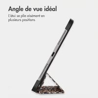 imoshion Coque tablette Design Trifold Apple iPad 11 (2025) 11 pouces A16 / iPad 10 (2022) 10.9 pouces - Leopard
