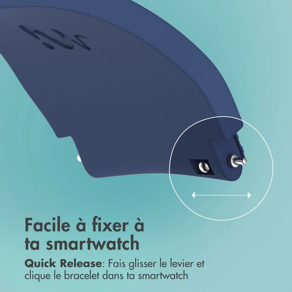 imoshion Bracelet en silicone flexible  - Connexion universelle 20 mm - Bleu foncé
