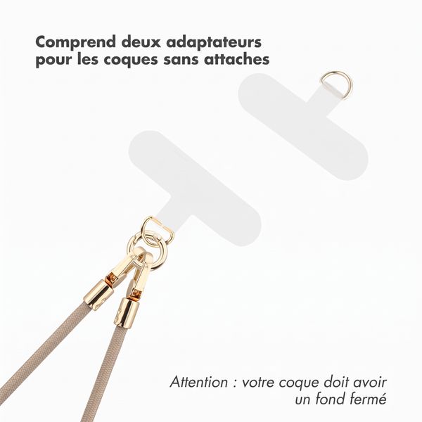 Selencia Cordon universel pour téléphone avec 2 crochets - réglable - Beige