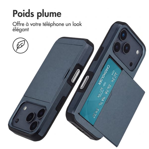 imoshion Coque arrière avec porte-cartes Apple iPhone 18 Pro Max / 17 Pro Max - Bleu foncé
