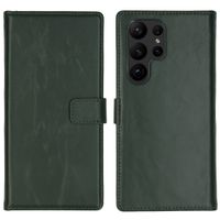 Selencia Étui portefeuille en cuir véritable Samsung Galaxy S23 Ultra - Vert
