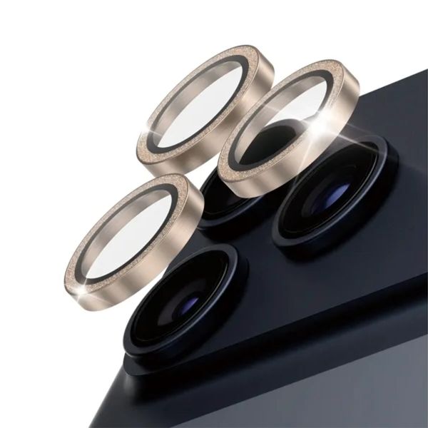 PanzerGlass Protection Caméra Hoops Optic Rings Apple iPhone 17 Pro / 17 Pro Max - Or Pailleté