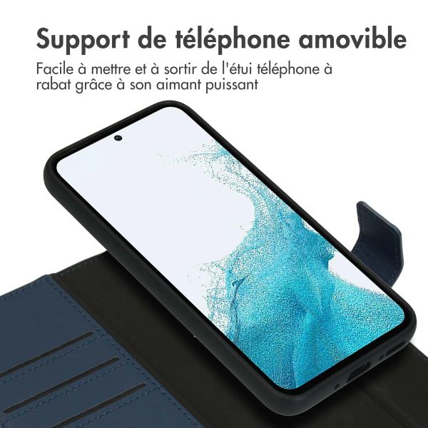 Accezz Premium Leather 2 in 1 Wallet Bookcase Samsung Galaxy A54 (5G) - Bleu foncé