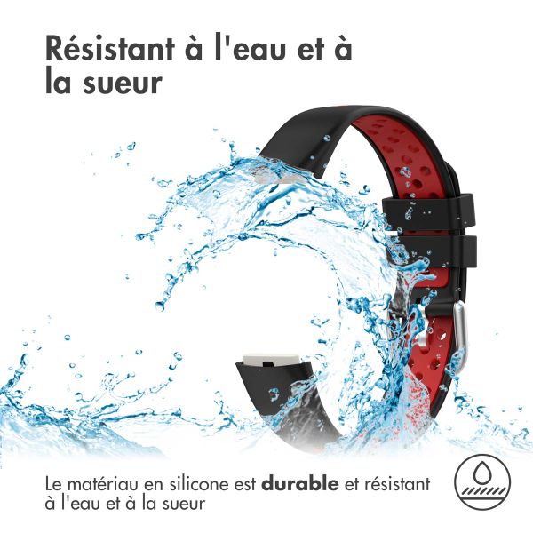 imoshion Bracelet sport silicone Fitbit Luxe - Black / Red