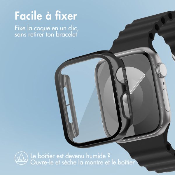 imoshion Coque rigide brillante à couverture complète Apple Watch 4 / 5 / 6 / SE - 44 mm - Noir