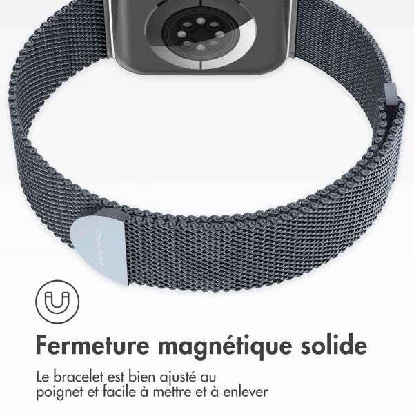 imoshion Bracelet magnétique milanais Apple Watch | 38/40/41/42 mm - Taille S - Gris foncé