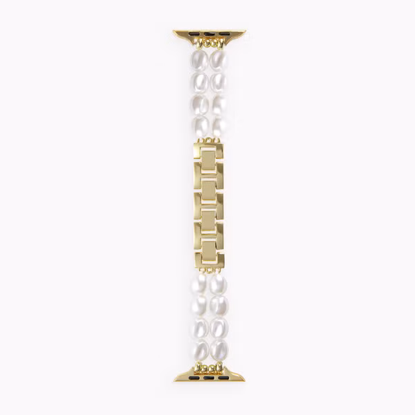 iDeal of Sweden Beaded Watch Band Apple Watch | 38/40/41/42 mm - Classy White Pearl
