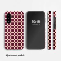Selencia Coque arrière Vivid Samsung Galaxy A18 (4G) / A17 (4G/5G) - Check This Burgundy