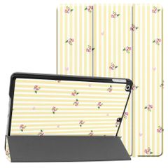 imoshion Coque tablette Design Trifold Apple iPad 9 (2021) 10.2 pouces / iPad 8 (2020) 10.2 pouces / iPad 7 (2019) 10.2 pouces - Garden Stripes