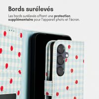 imoshion Étui de télephone portefeuille Design Samsung Galaxy S25 - Cherry Check