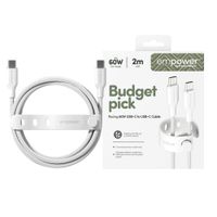 Empower by PanzerGlass Câble de recharge Racing USB-C vers USB-C - 60 W - 2 mètres - Silver White