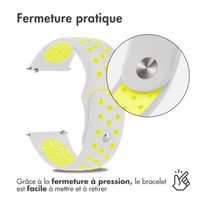 imoshion Bracelet sport en silicone  - Connexion universelle 22 mm - Light Grey & Neon Yellow