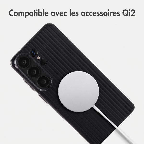 Accezz Coque arrière Lite avec MagSafe | Fluted | Samsung Galaxy S26 Ultra - Noir
