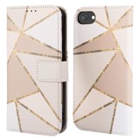 imoshion Étui de télephone portefeuille Design Apple iPhone SE (2022 / 2020) / 8 / 7 / 6(s) - Beige Graphic