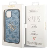 Guess Coque 4G Metal Logo Backcover Apple iPhone 14 - Bleu