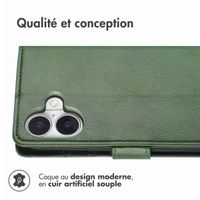 imoshion Étui de télephone portefeuille de luxe Apple iPhone 16 - Vert