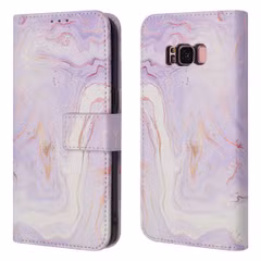 imoshion Étui de télephone portefeuille Design Samsung Galaxy S8 - Purple Marble