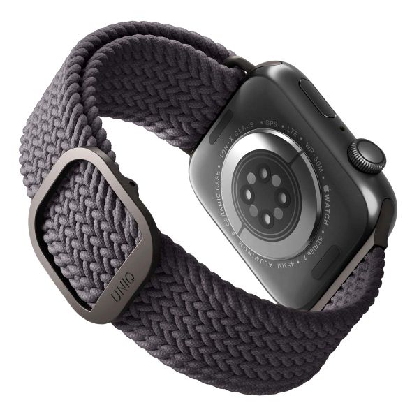 Uniq Bracelet tressé Aspen Apple Watch | 44/45/46/49 mm - Granite Grey
