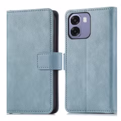 imoshion Étui de télephone portefeuille de luxe Oppo A6x (4G/5G) - Bleu clair