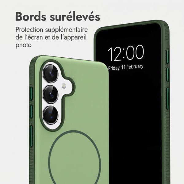imoshion Coque arrière Color avec Thin MagSafe Ring Samsung Galaxy S25 / S24 - Vert foncé
