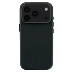 Accezz Coque arrière en cuir avec MagSafe Apple iPhone 18 Pro / 17 Pro - Onyx Black
