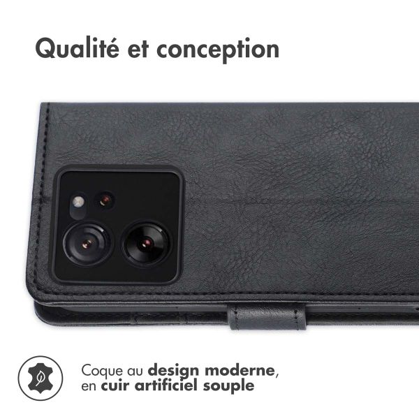 imoshion Étui de télephone portefeuille de luxe Xiaomi 13T / 13T Pro - Noir