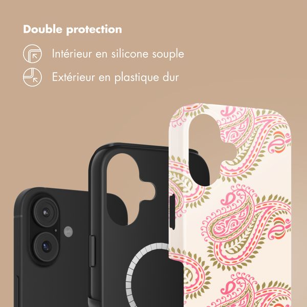 Selencia Coque arrière Vivid avec MagSafe Apple iPhone 17 - Paisley Blush